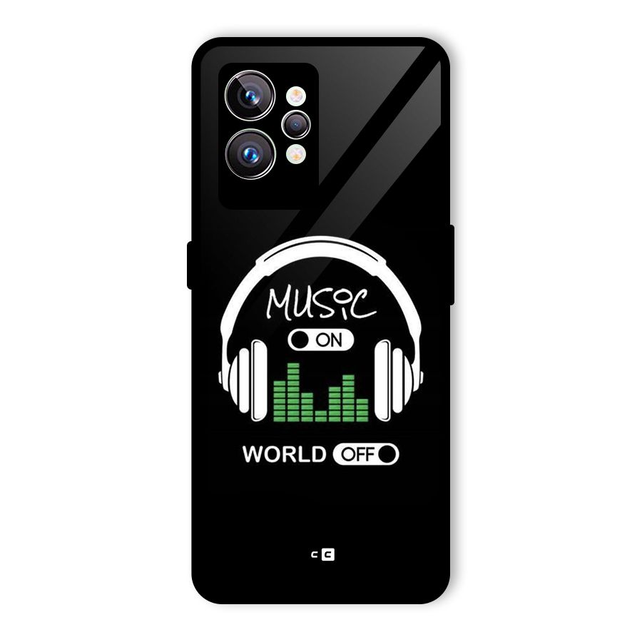 Music On World Off Glass Back Case for Realme GT2 Pro