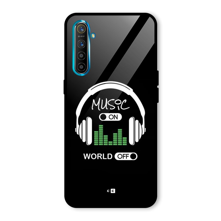 Music On World Off Glass Back Case for Realme X2