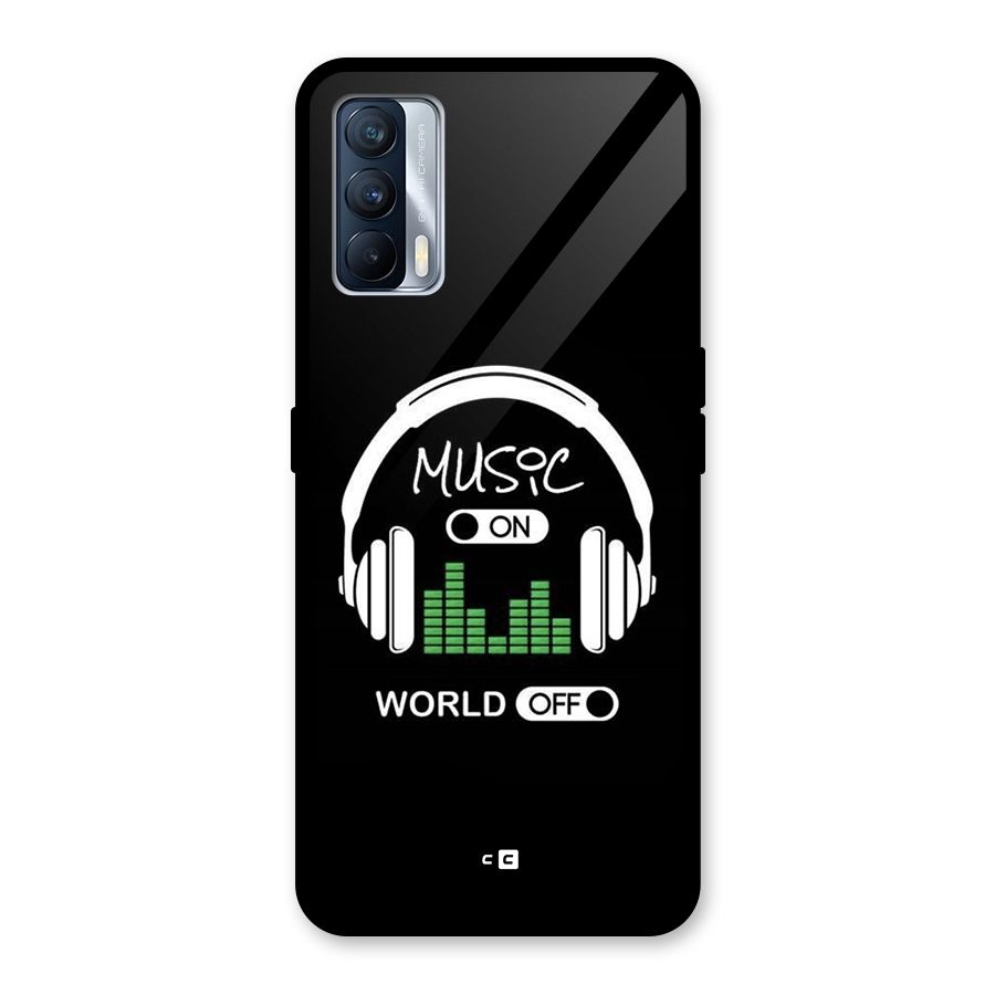 Music On World Off Glass Back Case for Realme X7