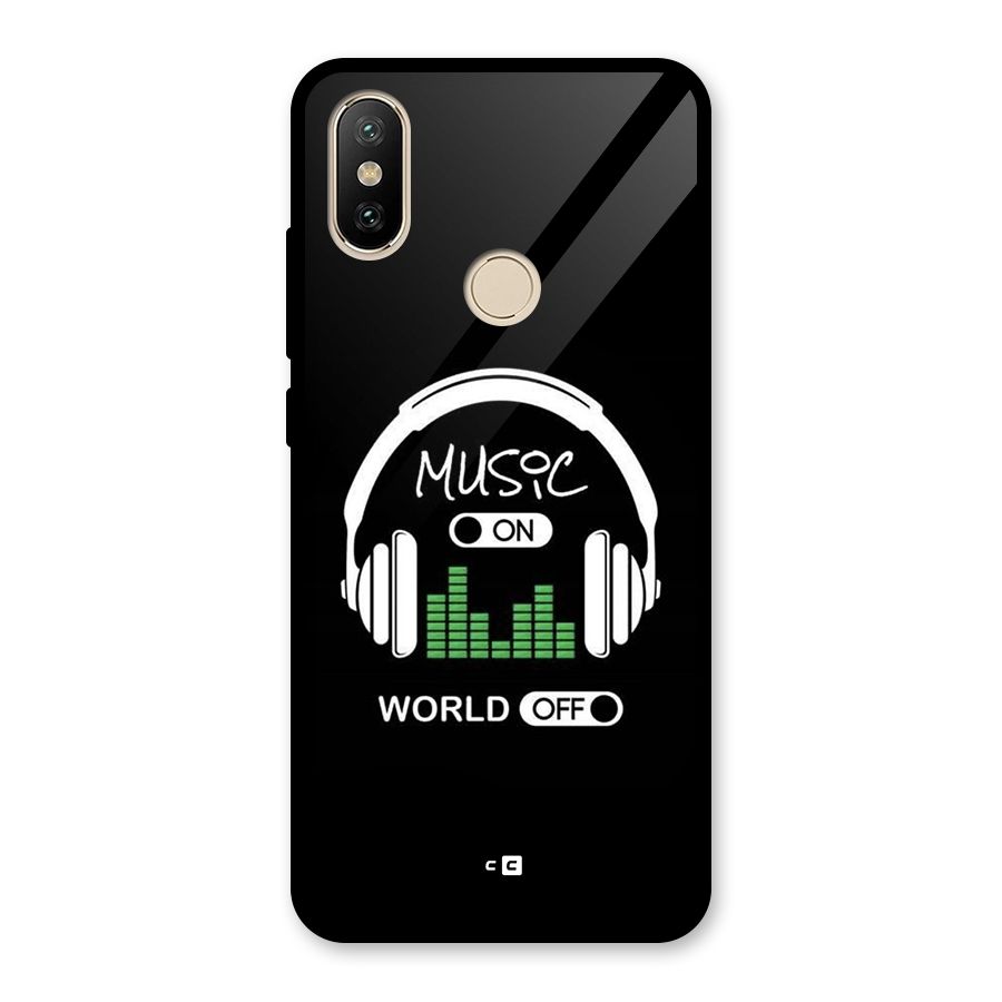Music On World Off Glass Back Case for Redmi A2