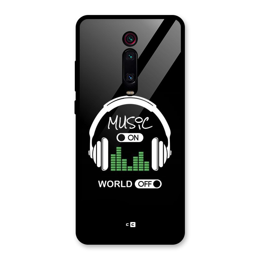 Music On World Off Glass Back Case for Redmi K20