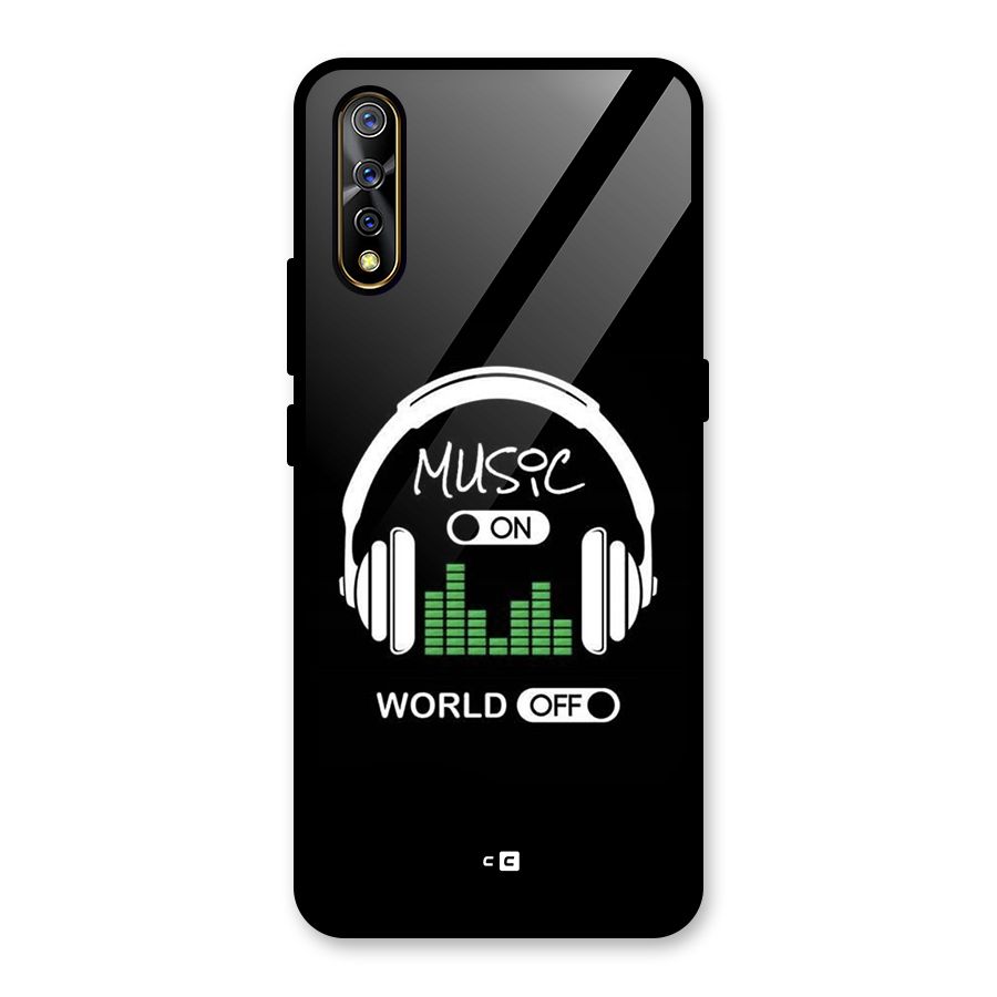 Music On World Off Glass Back Case for Vivo S1
