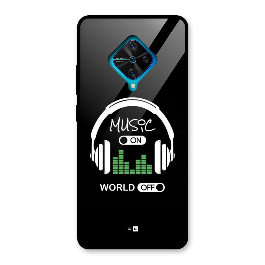 Music On World Off Glass Back Case for Vivo S1 Pro