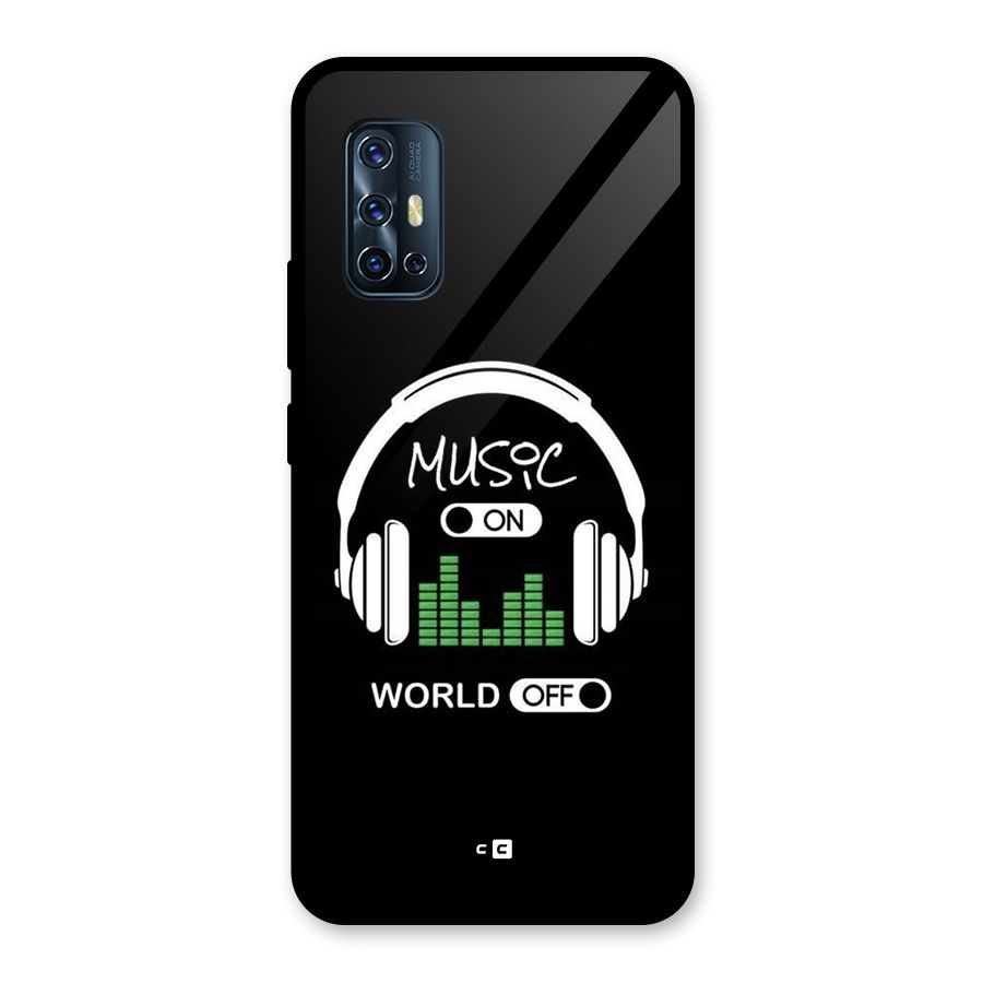 Music On World Off Glass Back Case for Vivo V17