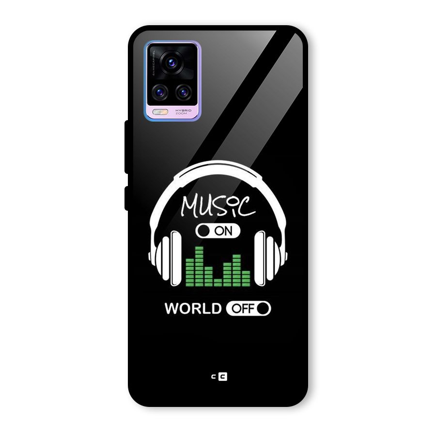 Music On World Off Glass Back Case for Vivo V20 Pro