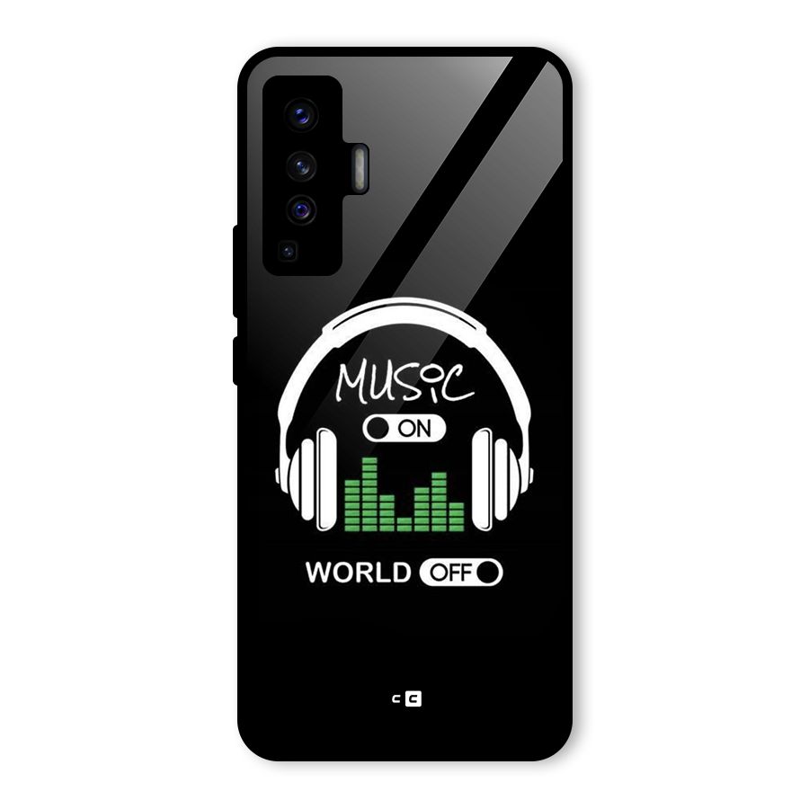 Music On World Off Glass Back Case for Vivo X50
