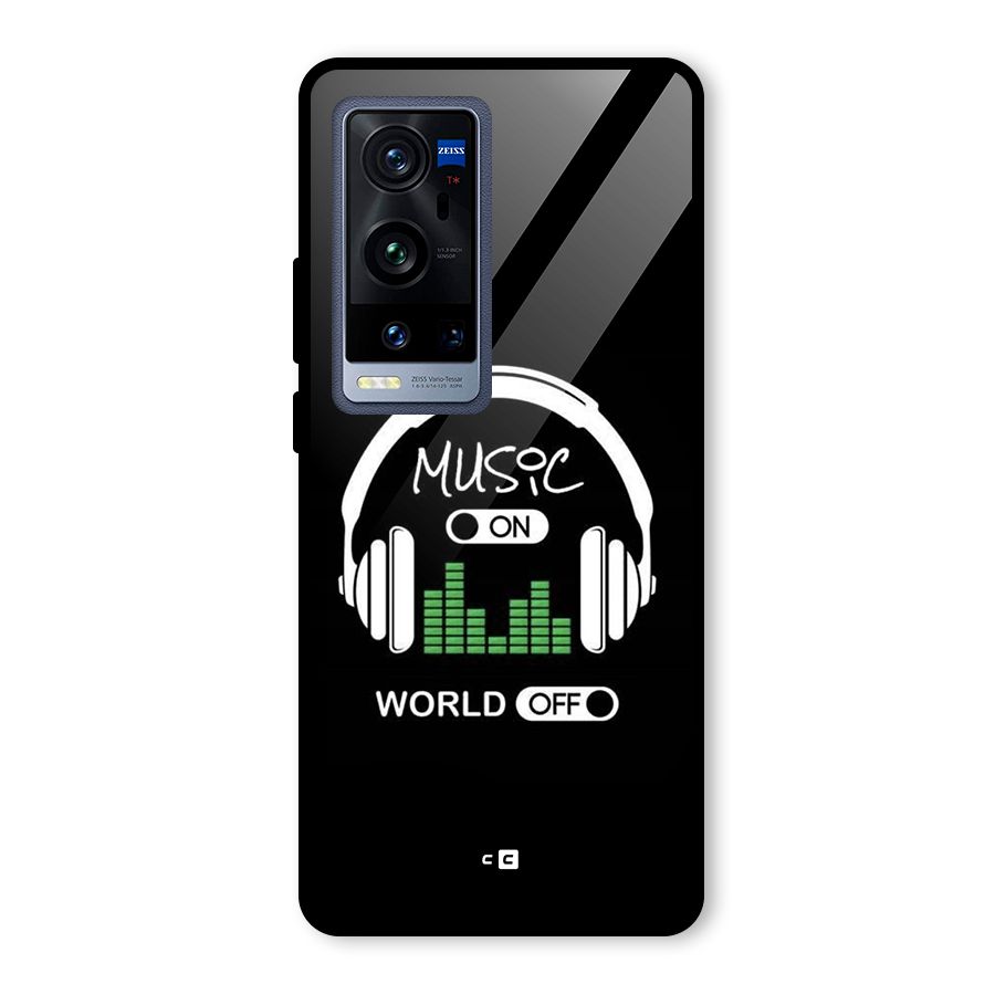 Music On World Off Glass Back Case for Vivo X60 Pro Plus