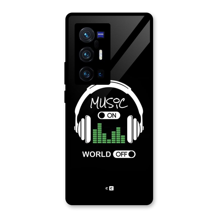 Music On World Off Glass Back Case for Vivo X70 Pro Plus