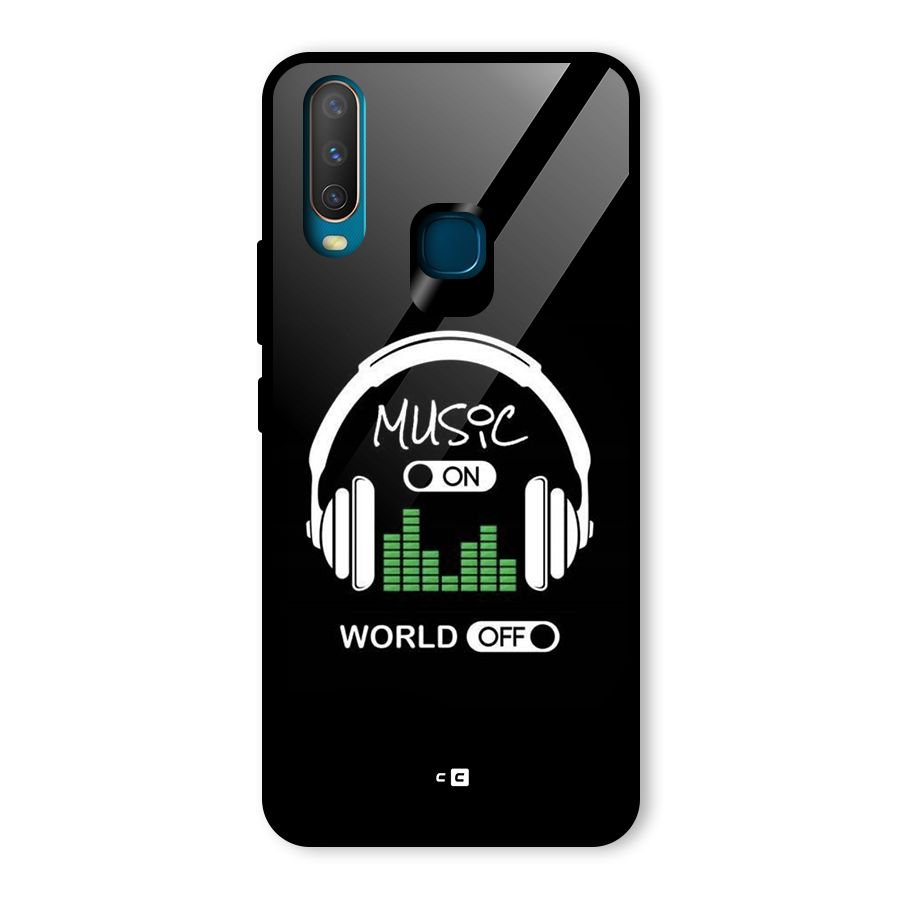 Music On World Off Glass Back Case for Vivo Y17