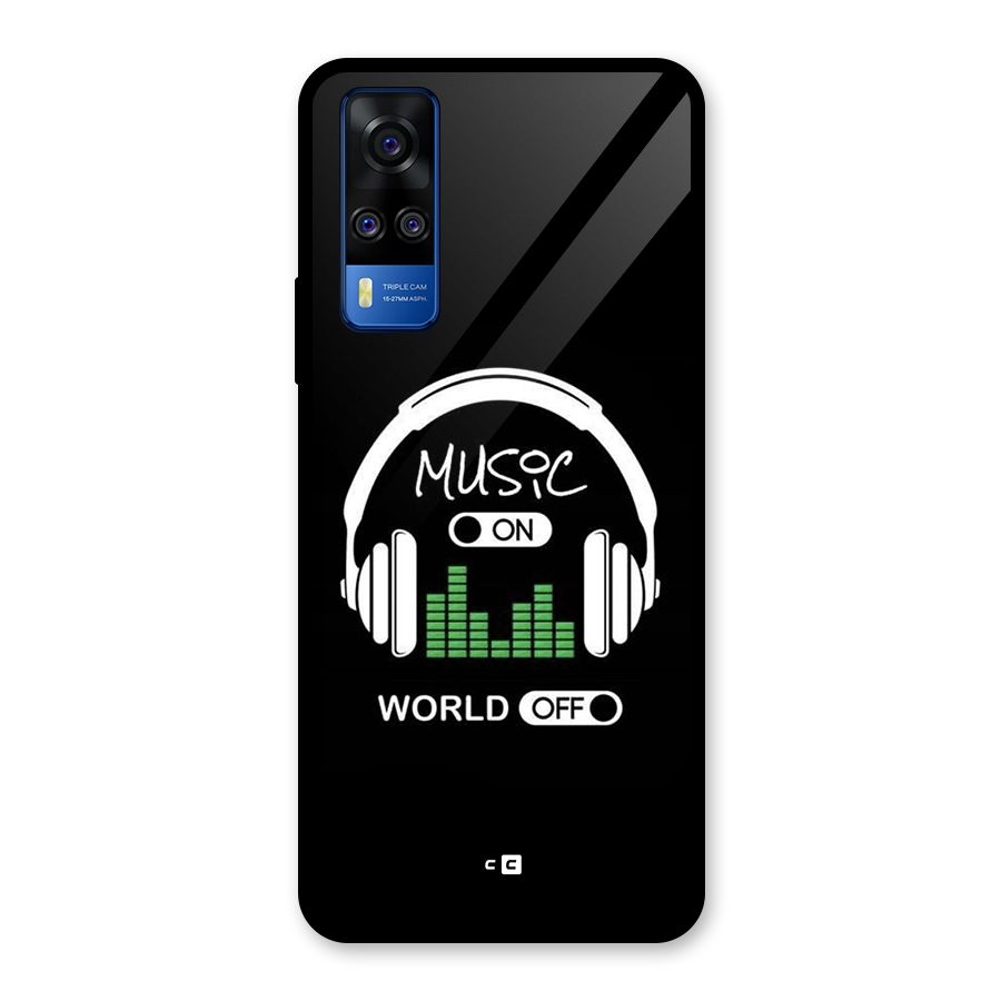 Music On World Off Glass Back Case for Vivo Y31