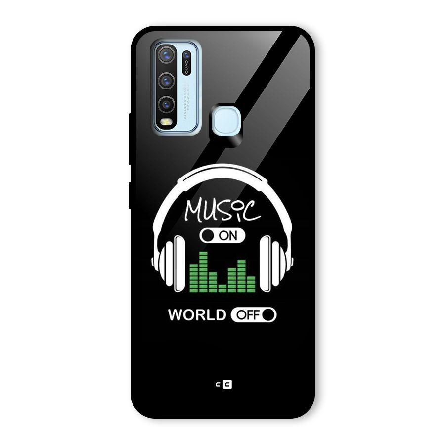 Music On World Off Glass Back Case for Vivo Y50