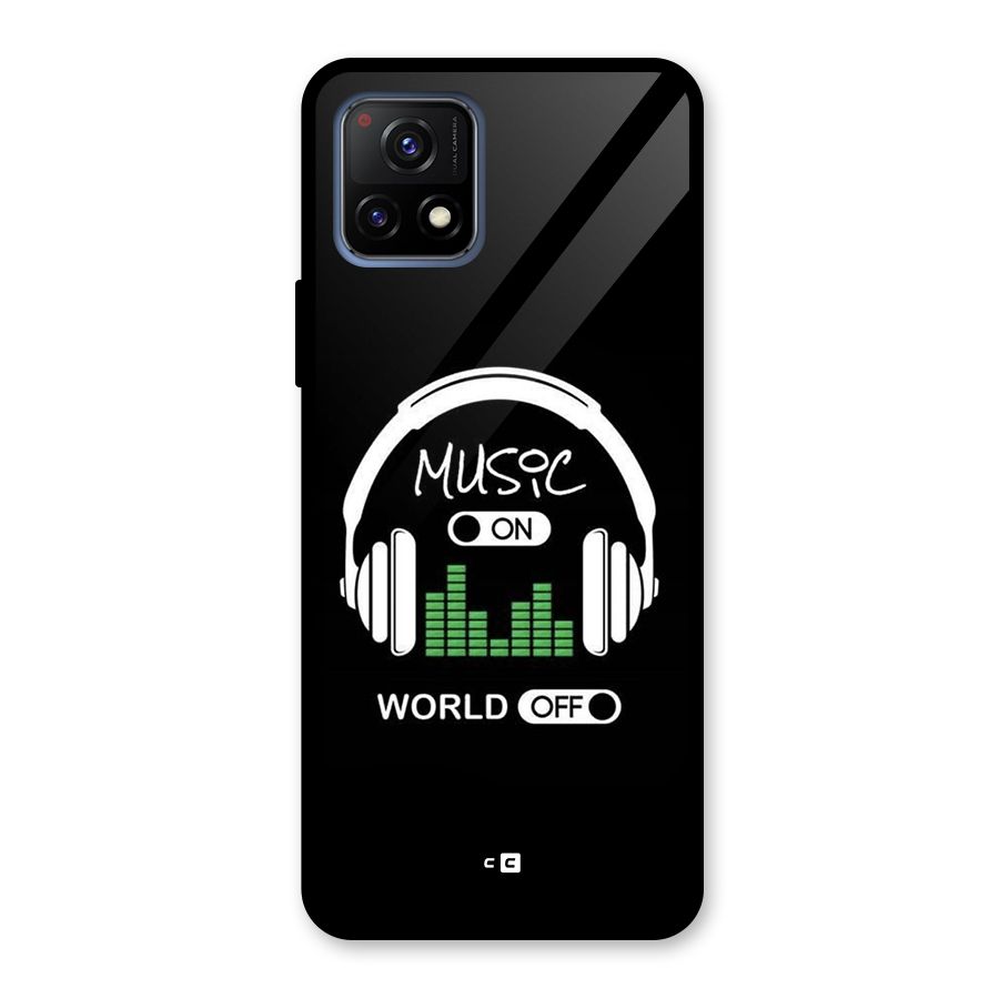 Music On World Off Glass Back Case for Vivo Y72 5G