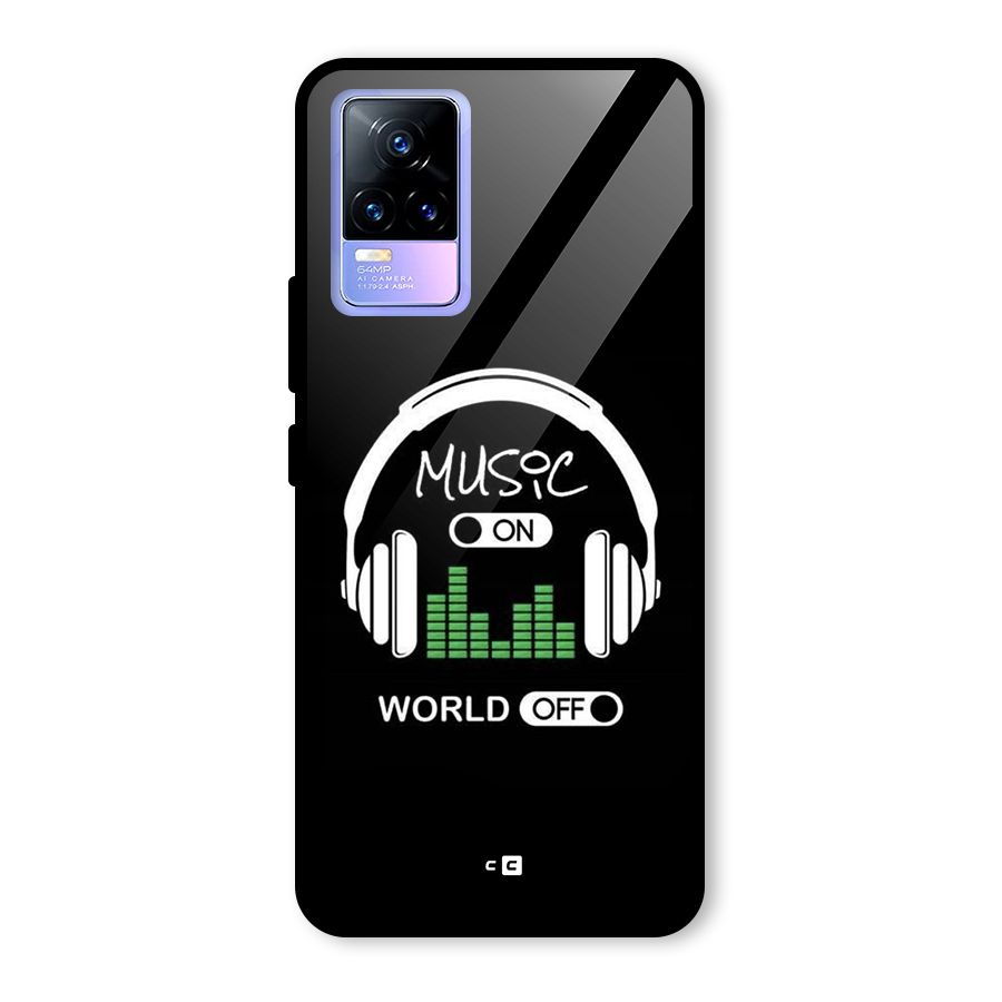 Music On World Off Glass Back Case for Vivo Y73