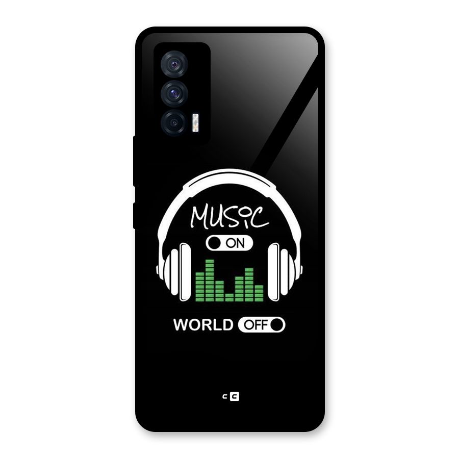 Music On World Off Glass Back Case for Vivo iQOO 7 5G