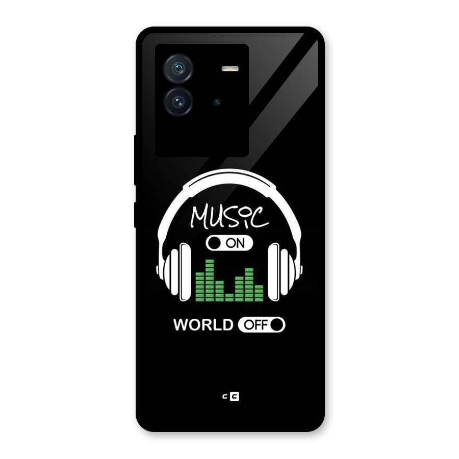 Music On World Off Glass Back Case for Vivo iQOO Neo 6 5G