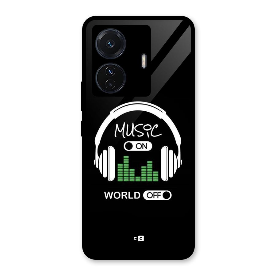 Music On World Off Glass Back Case for Vivo iQOO Z6 Pro
