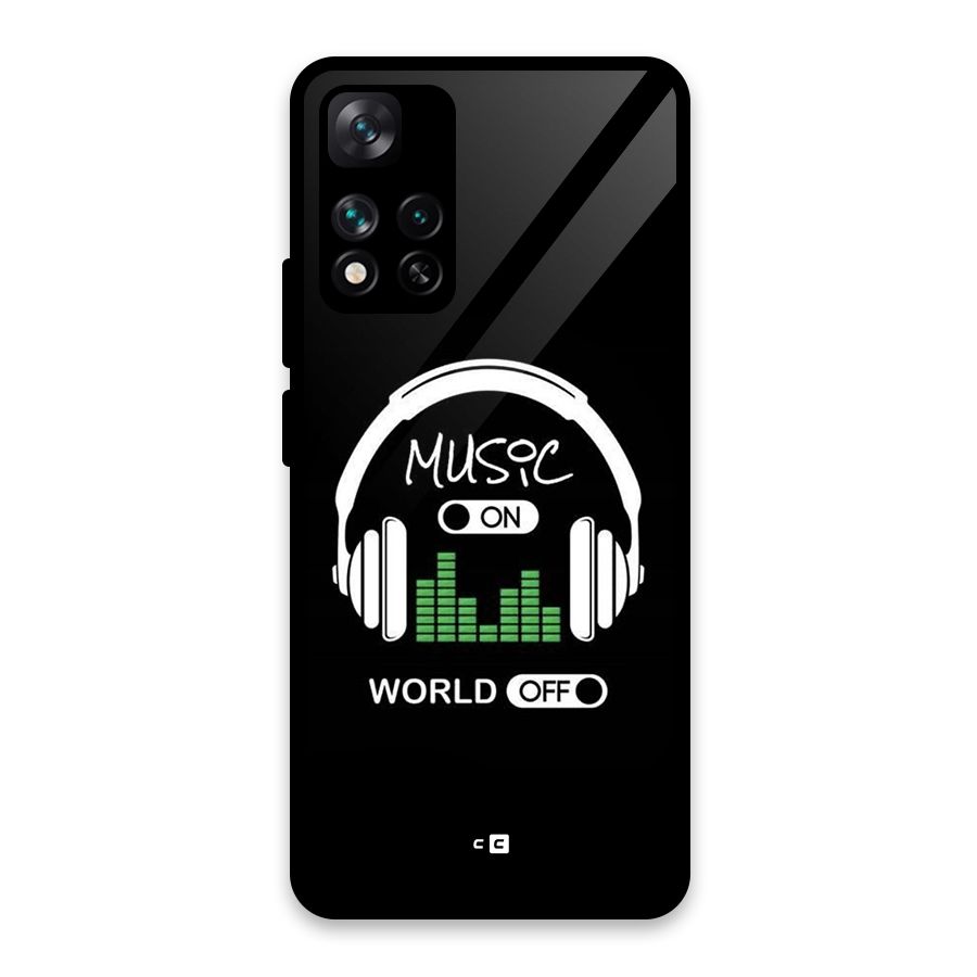 Music On World Off Glass Back Case for Xiaomi 11i 5G