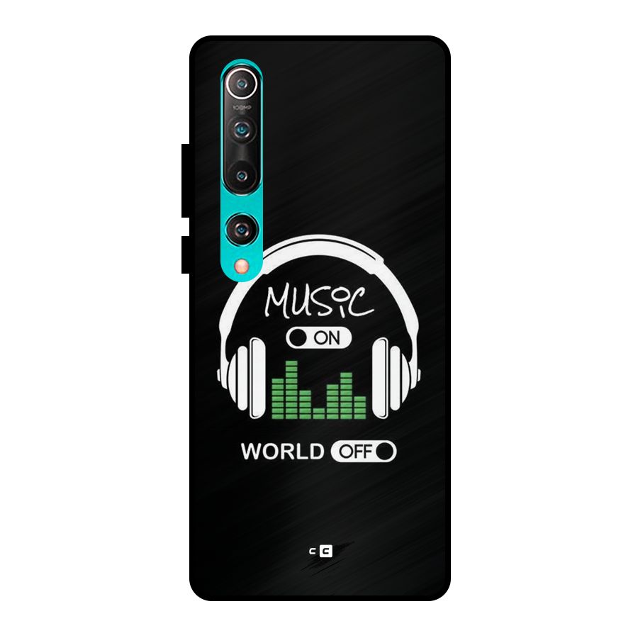 Music On World Off Metal Back Case for Mi 10