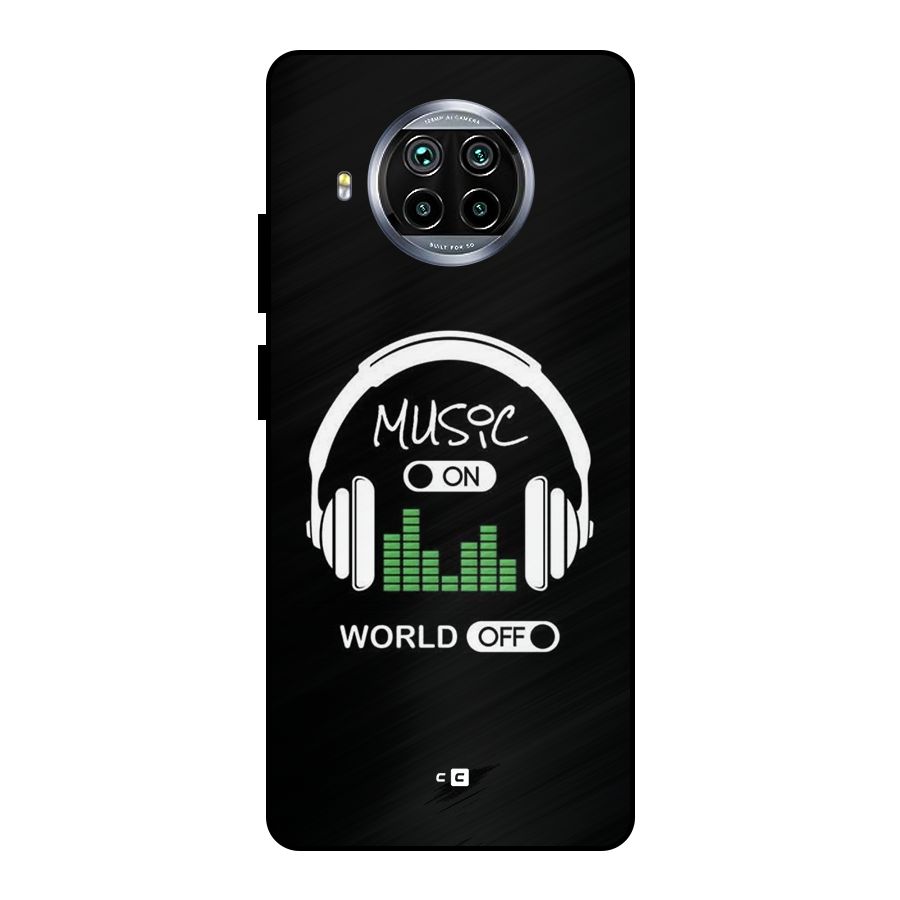 Music On World Off Metal Back Case for Mi 10i