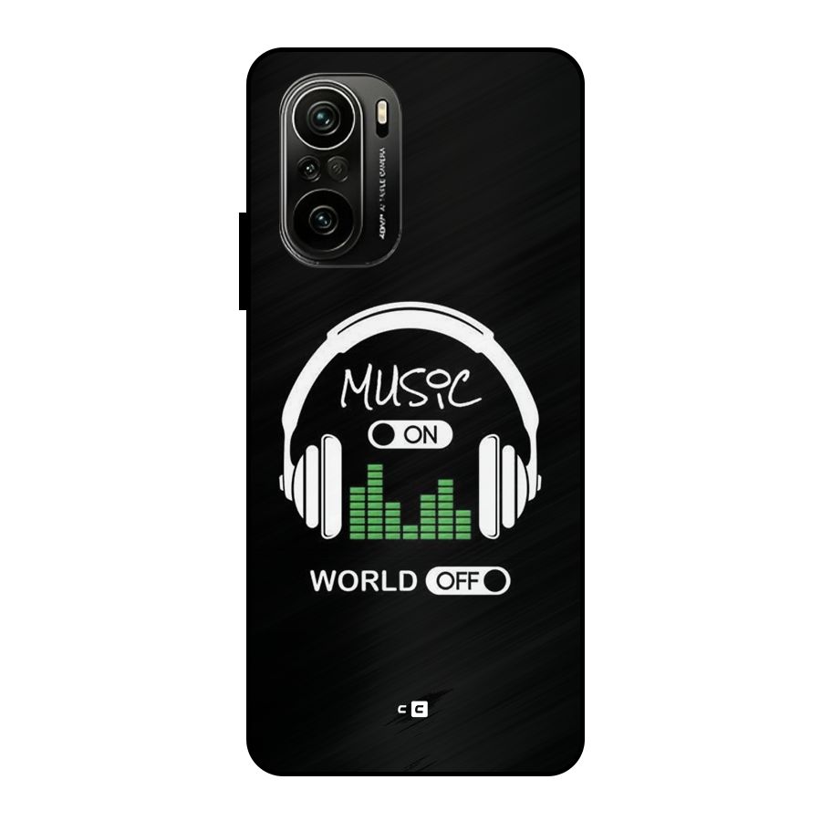 Music On World Off Metal Back Case for Mi 11x