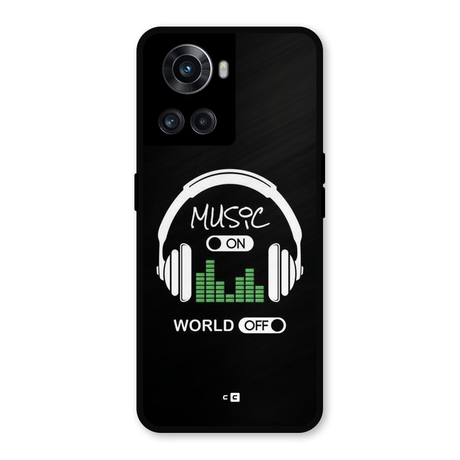 Music On World Off Metal Back Case for OnePlus 10R