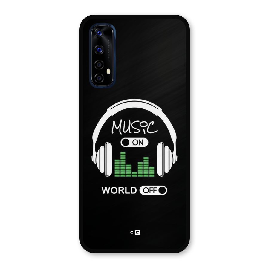 Music On World Off Metal Back Case for Realme 7