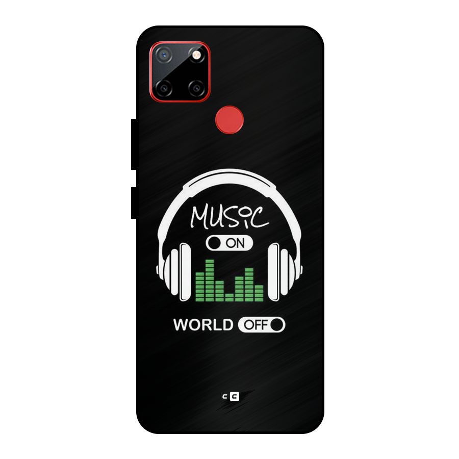Music On World Off Metal Back Case for Realme C12
