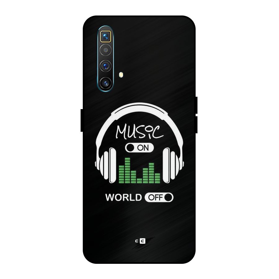 Music On World Off Metal Back Case for Realme X3