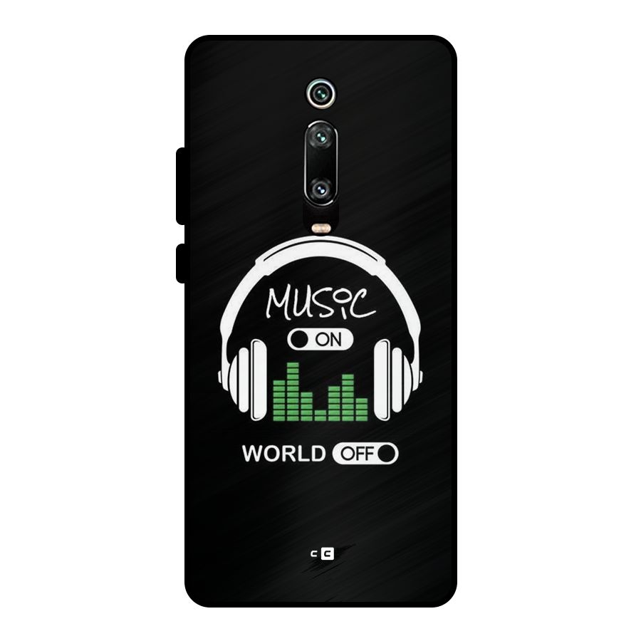 Music On World Off Metal Back Case for Redmi K20