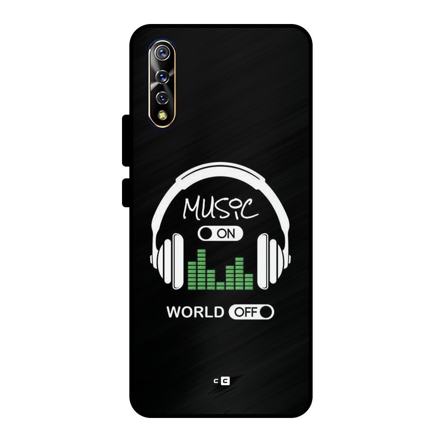 Music On World Off Metal Back Case for Vivo S1