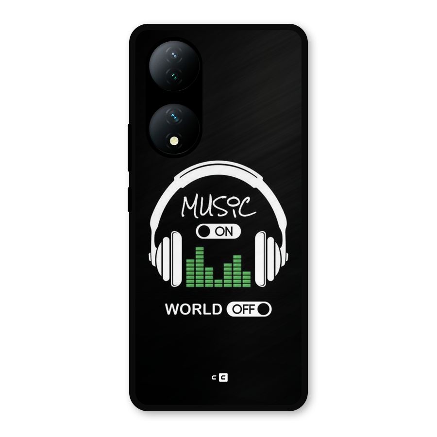 Music On World Off Metal Back Case for Vivo Y100a