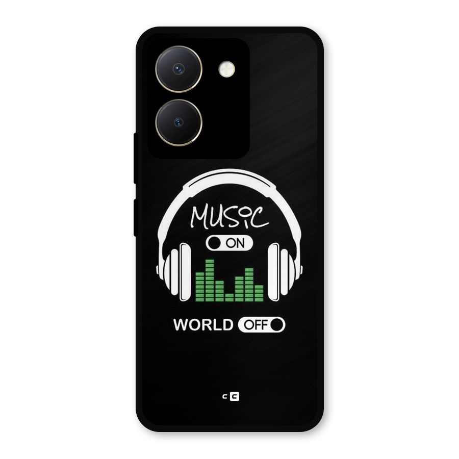 Music On World Off Metal Back Case for Vivo Y36
