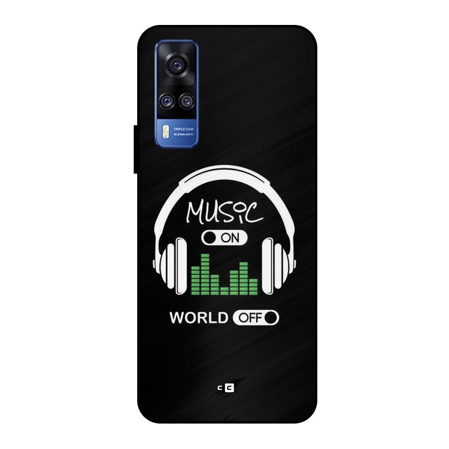Music On World Off Metal Back Case for Vivo Y51