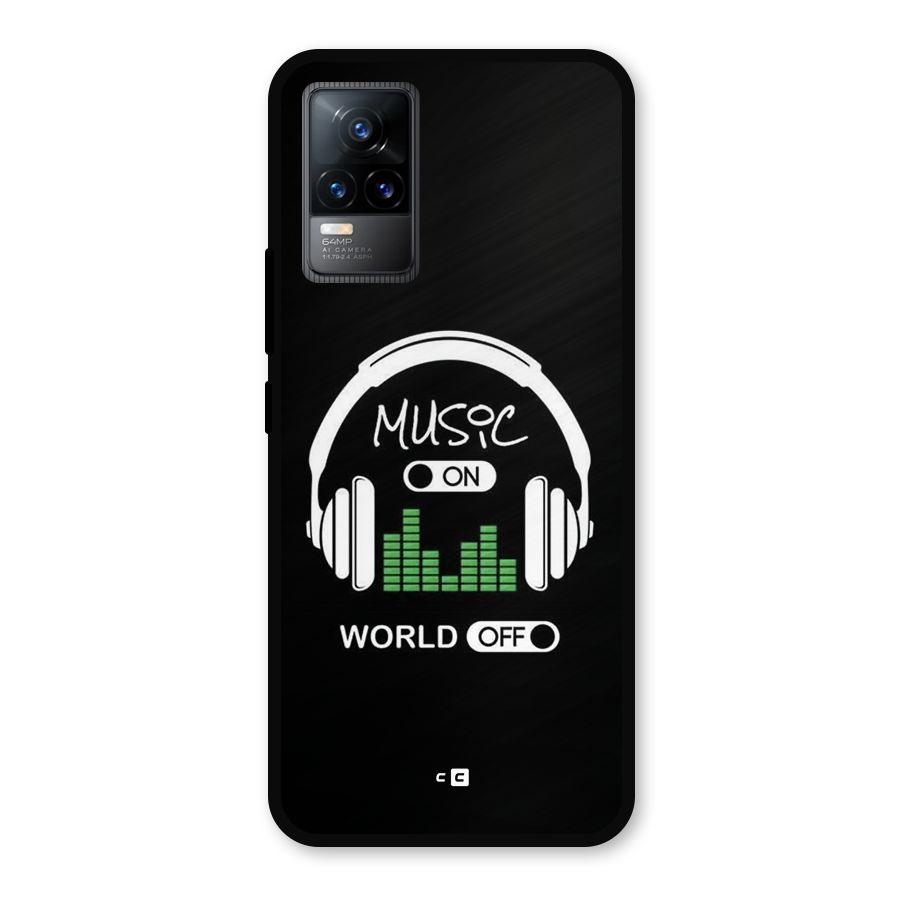 Music On World Off Metal Back Case for Vivo Y73