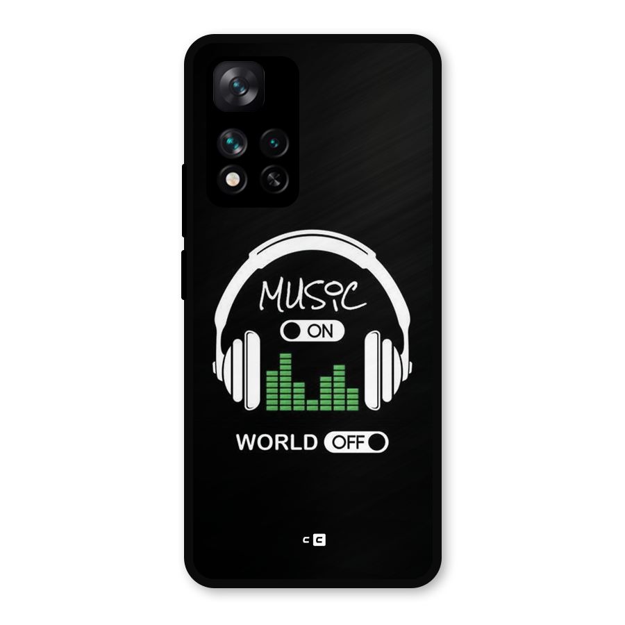 Music On World Off Metal Back Case for Xiaomi 11i 5G