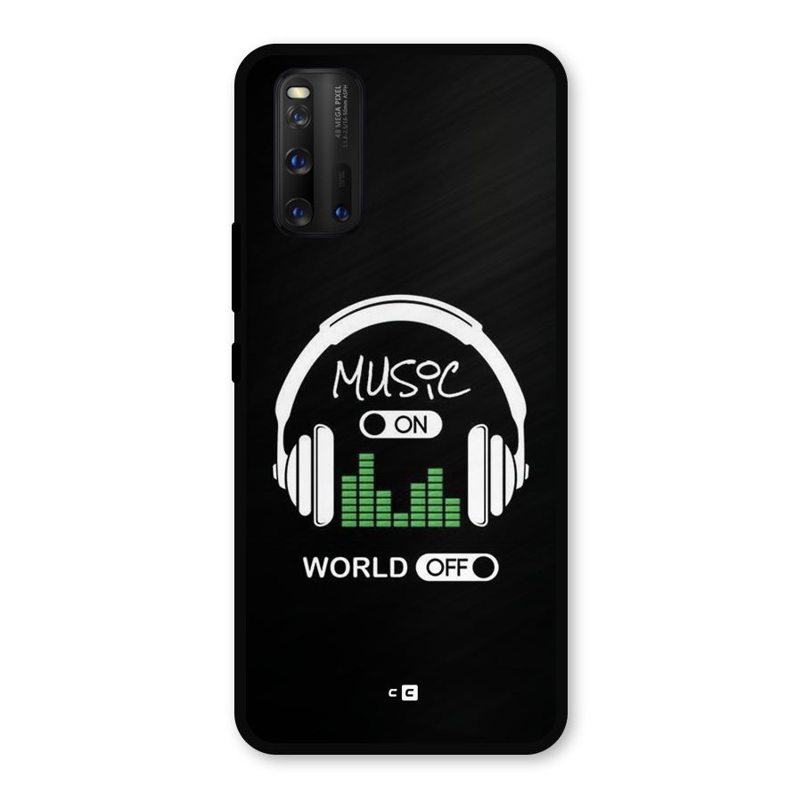 Music On World Off Metal Back Case for iQOO 3