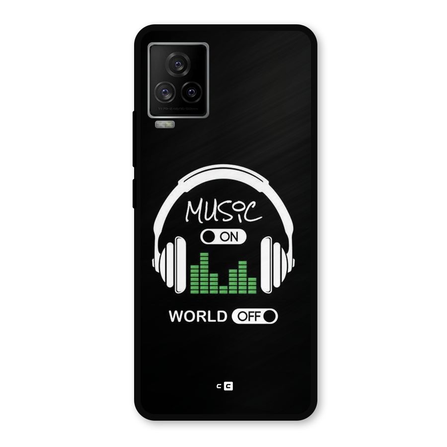 Music On World Off Metal Back Case for iQOO 7 Legend 5G