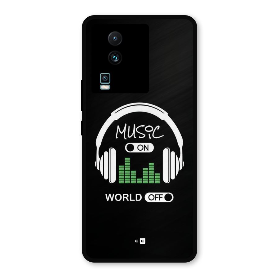 Music On World Off Metal Back Case for iQOO Neo 7 Pro