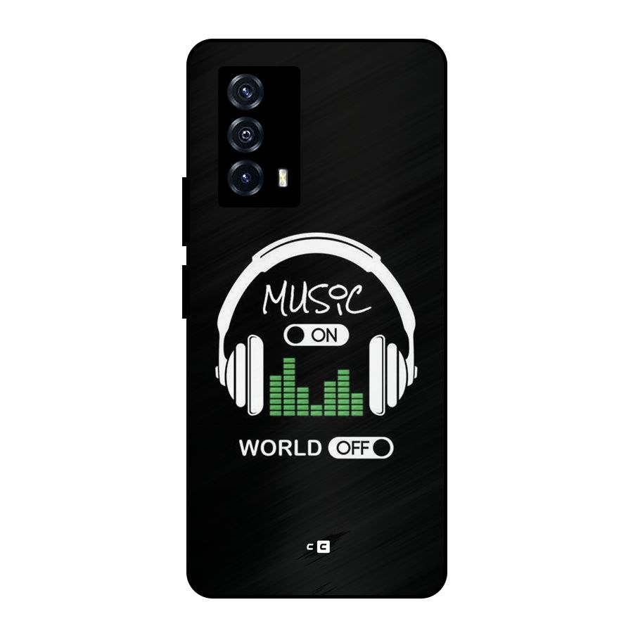 Music On World Off Metal Back Case for iQOO Z5