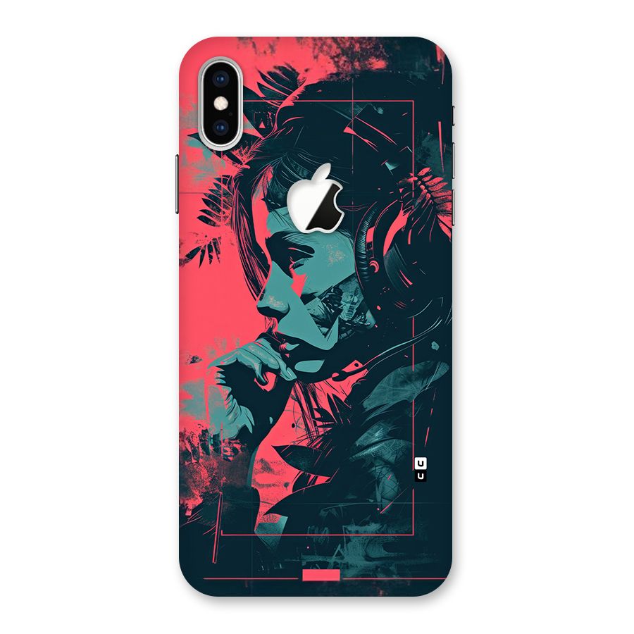 Musical Illustration Back Case for iPhone XS Max Apple Cut