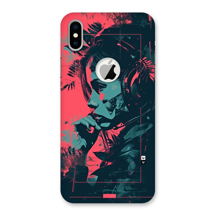 Musical Illustration Back Case for iPhone X Logo Cut