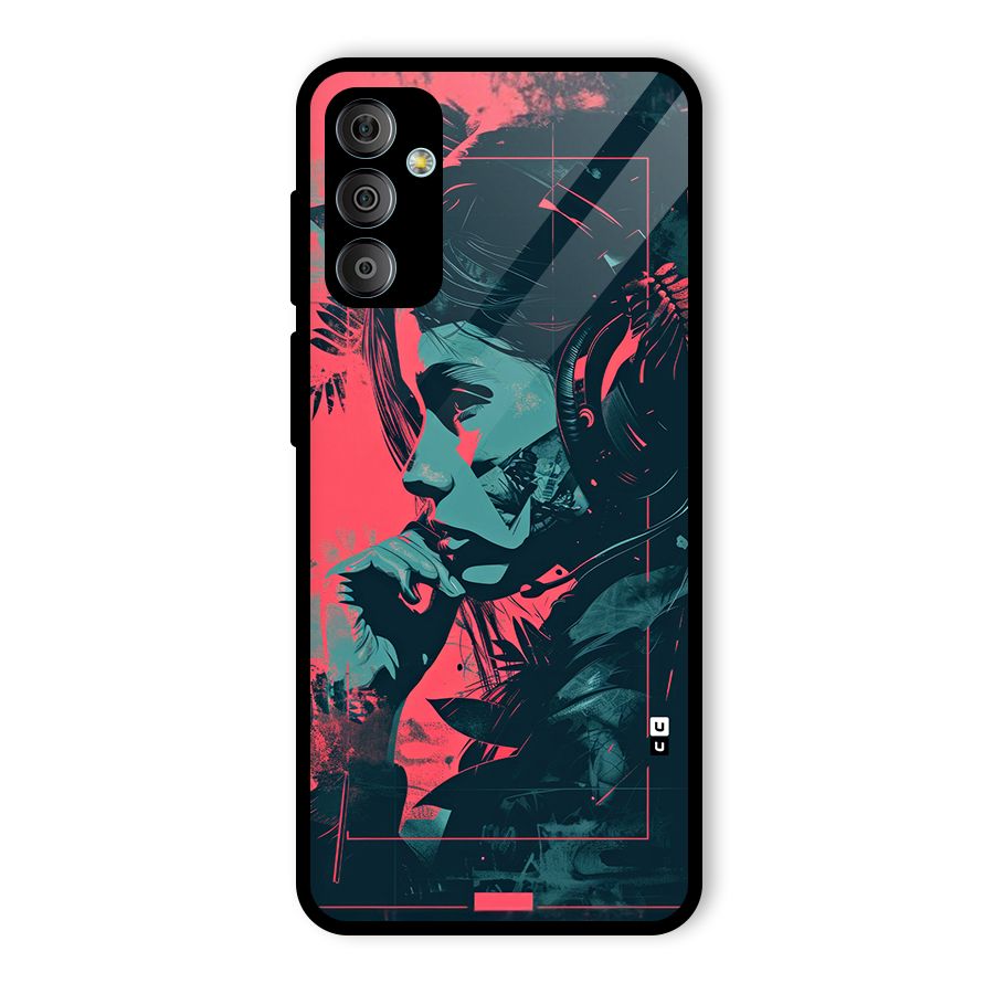 Musical Illustration Glass Back Case for Galaxy F23