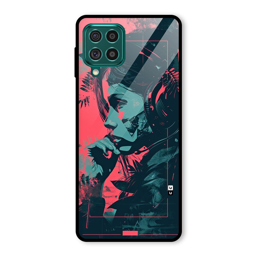 Musical Illustration Glass Back Case for Galaxy F62