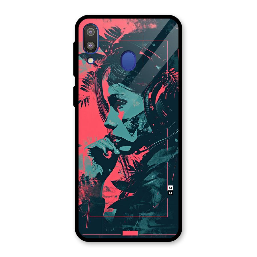 Musical Illustration Glass Back Case for Galaxy M20