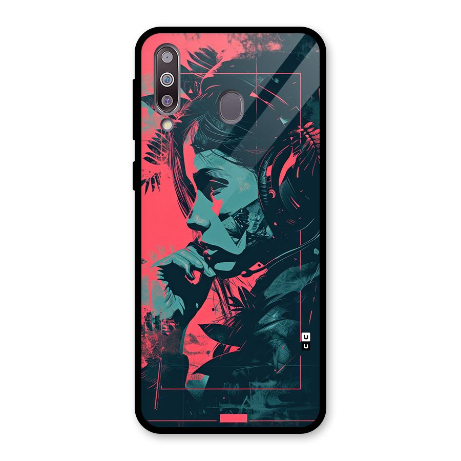 Musical Illustration Glass Back Case for Galaxy M30