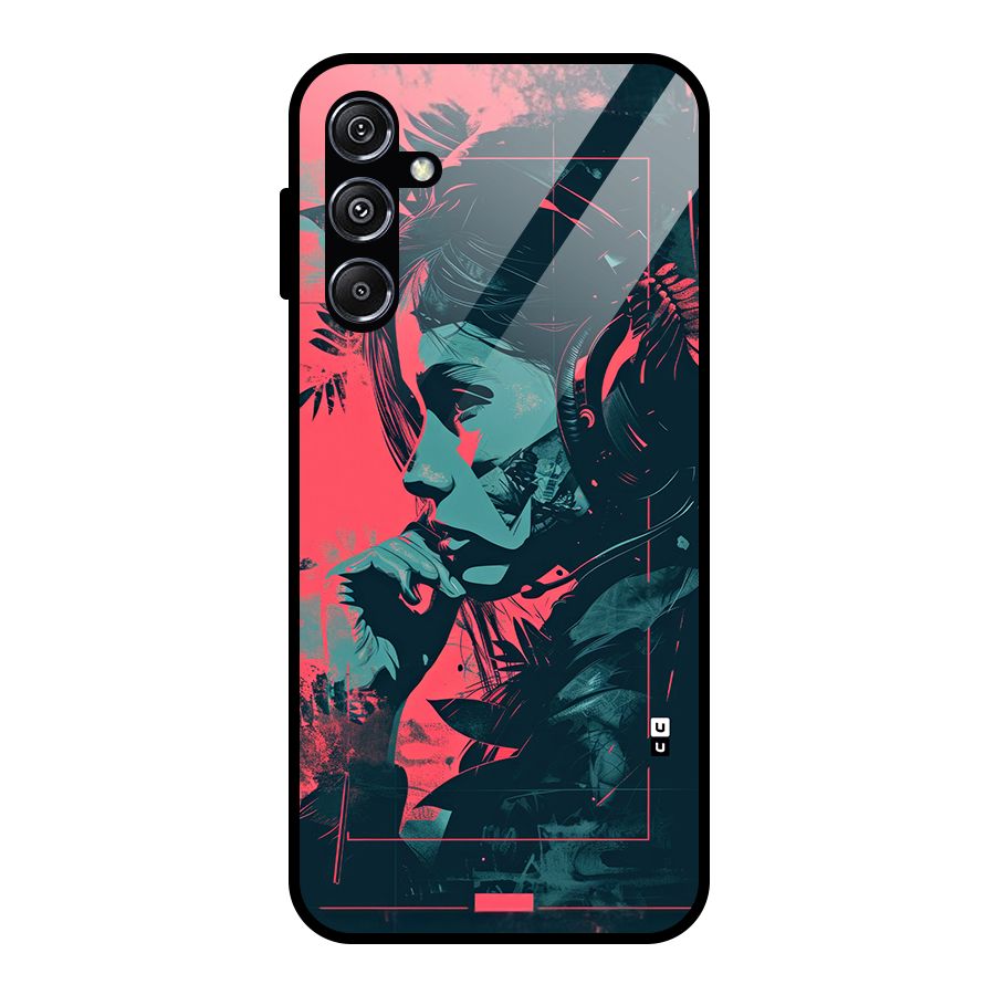 Musical Illustration Glass Back Case for Galaxy M34 5G