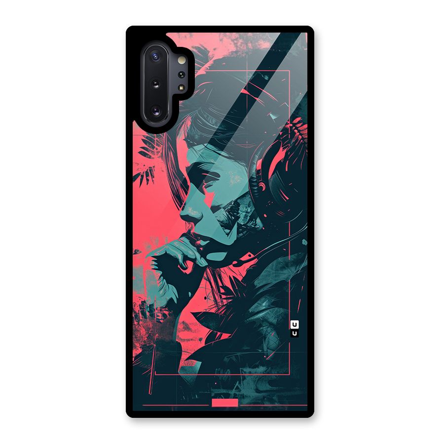 Musical Illustration Glass Back Case for Galaxy Note 10 Plus