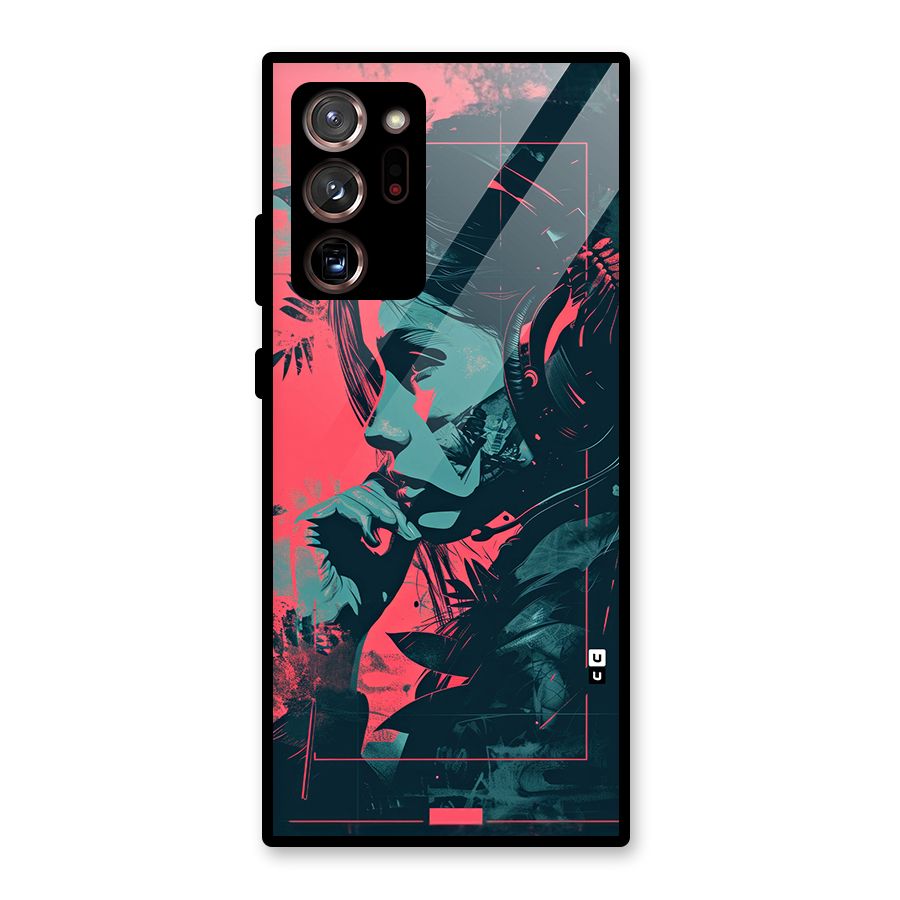 Musical Illustration Glass Back Case for Galaxy Note 20 Ultra 5G