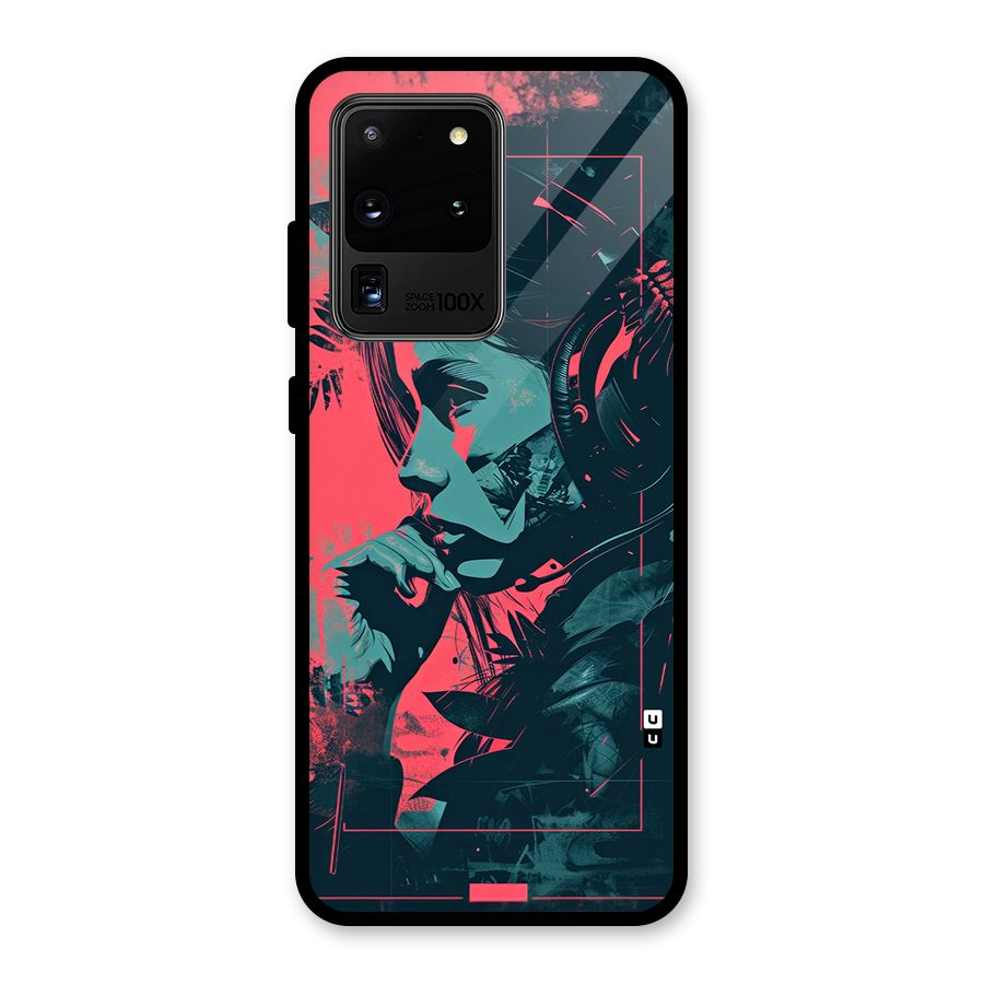 Musical Illustration Glass Back Case for Galaxy S20 Ultra
