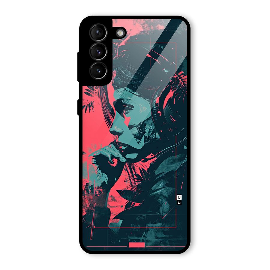 Musical Illustration Glass Back Case for Galaxy S21 Plus
